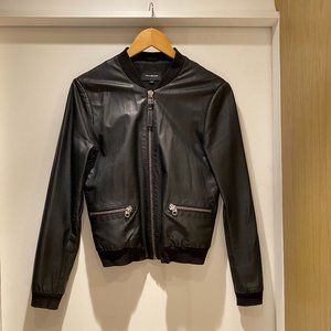 Mackage Leather Bomber Jacket